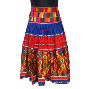 Women Plus Size Bohemian Vintage Kutchi Handmade Embroidery Floor-Length Skirt Dress Party Festival Gift - Product Image 1