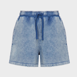Shorts en jean pour femmes, nouvelle collection été, personnalisables en gros, shorts délavés à l'acide avec logo et design sur mesure pour femmes - Product Image 3