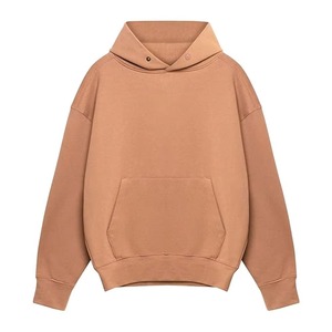 Vente en gros ODM Sweat à capuche unisexe en jersey de coton mélangé 500 g/m² à motif uni, coupe-vent, écologique, qualité supérieure - Product Image 2