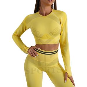 Ensemble de yoga Lulu pour femme 2026 : soutien-gorge à bretelles à maintien élevé et leggings longs évasés, couleur unie, pour le sport. - Product Image 2