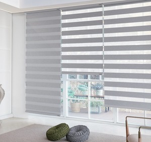 Persianas y Cortinas de Tela Lisa Zebra de Diseño Moderno, Fabricadas en Corea, de la Mejor Calidad, DECOWIN LUXSO BLACKOUT - Product Image 1