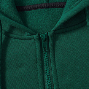 Sweat-shirt à capuche zippé en molleton vert pour homme, coupe ample, avec poche, pour l'automne et l'hiver - Product Image 6