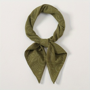 Custom Unisex Silk Satin Square Bandana Printed Luxury Head Scarf Unisex Fashion Hair <b>Wrap</b> Smooth <b>Neck</b> Kerchief - Product Image 2