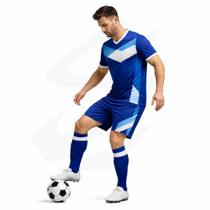 ชุดฟุตบอลทีมแบบกำหนดเอง ชุดยูนิฟอร์มฟุตบอล ผ้าโพลีเอสเตอร์ตาข่าย 100% ชุดกีฬาแบบซับลิเมชั่น โรงงาน OEM - Product Image 4