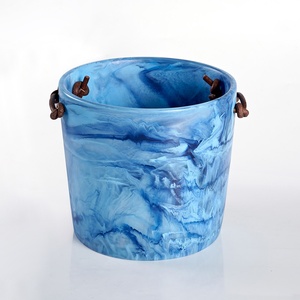 Premium Resin Ice Bucket <b>Cooler</b> | Durable Waterproof Double Wall Wine Ice Bucket Modern Luxury Design Portable Handmade Fruit - Product Image 4
