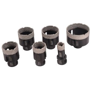 Kit de 6 Brocas de Diamante para Perforar Azulejos y Vidrio, con Tecnología de Soldadura al Vacío, de 20-68 mm - Product Image 3