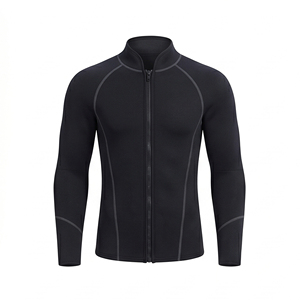 Men's Hooded Full <b>Wetsuit</b> | Thermal Neoprene Diving Suit | Textured Knee Panels Front Zip | OEM Custom Wholesale - Product Image 3