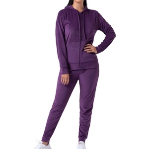 Survêtement personnalisé de haute qualité pour femmes Pantalon de jogging à capuche zippé Combinaison d'entraînement avec logo bon marché de style solide de haute qualité 2026 - Product Image 4