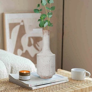 Jarrón Alto de Cerámica Mate Estilo Wabi Sabi, Color Beige Neutro, para Decoración del Hogar, Sala de Estar y Dormitorio - Product Image 3
