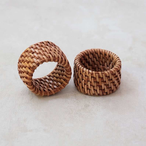 Anillos de Servilleta Ovalados de Ratán Natural, Decoración de Mesa, Anillos de Servilleta Navideños, Anillos de Servilleta para Bodas - Product Image 6