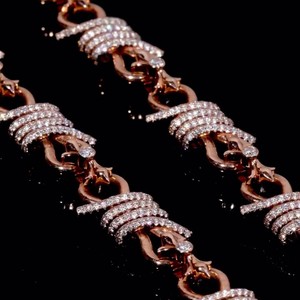 RB Gems IGI Certified Lab Grown Filled Brilliant Cut Diamond Rose Gold Plated Customized S925 Silver Luxury Unisex <b>Necklace</b> - Product Image 5