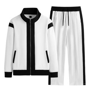 Men's Outfit Casual 2 Piece Contrast Sports Jogging Tracksuits Set Korean <b>Jacket</b> Trousers Two-piece Comfy Running Tracksuit - Product Image 2