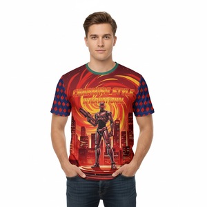 Camiseta de poliéster y spandex personalizada, deportiva, que absorbe la humedad, para hombre, DHL Pantone, informal, sublimada. - Product Image 3