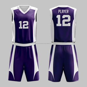 Tenues de basketball respirantes grande taille 100 % polyester sans manches fabriquées au Pakistan livraison rapide vêtements de sport ensembles bleus et blancs - Product Image 1