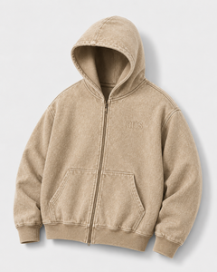 Sweat-shirt unisexe Rits brodé à col rond en flanelle, coupe régulière, décontracté, uni, coupe-vent, imperméable et respirant - Product Image 1
