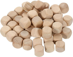 ลูกเต๋าไม่มีสีธรรมชาติลูกเต๋าไม้หกด้านไม่มีสีออกแบบได้เองโดย falak World ส่งออก - Product Image 5