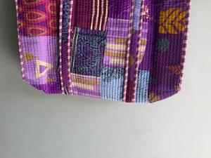 Bolso Tote de Lona Estilo Bohemio con Paneles, Cierre de Cremallera, Correa Desmontable, para Uso Diario Femenino, Regalo para Ella - Product Image 3