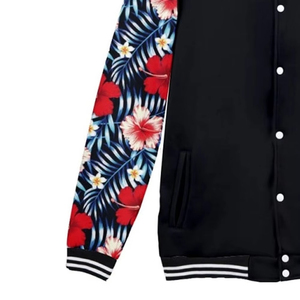 Unisex Winter Sublimation Printed Varsity Baseball <b>Jacket</b> School Casual Wear Sweatshirt Solid Color Front Custom Logo Embroidery - Product Image 2