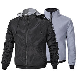 Chaqueta Bomber para Hombre, Reversible, Cortavientos, con Capucha, Corte Ajustado, Informal, para Negocios, Ropa Exterior Masculina - Product Image 6