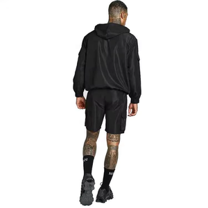 <b>Men's</b> Hooded Windbreaker <b>Jacket</b> And Shorts Set Sporty Quick Dry Polyester Spandex Solid Color <b>Summer</b> Outfit - Product Image 6