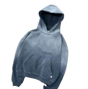 Sudadera con Capucha Extra Grande para Mujer, Color Sólido, Hombros Caídos, Manga Larga, Tejido de Algodón Transpirable, Corte Corto, para Otoño - Product Image 2