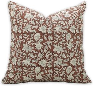 Handmade Boho Style Block Printed Cotton Cushion Cover Soft Linen <b>Throw</b> Sofa Couch <b>Bed</b> Woven Bulk Product Pillow Home By ITHL - Product Image 3