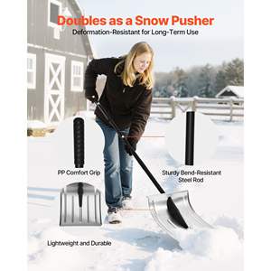 Pelle à neige en alliage d'aluminium de 16 pouces, poignée antidérapante, design détachable et léger, grande capacité, pour le déneigement du jardin - Product Image 5