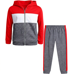 Ensemble sweat-shirt et pantalon décontracté à capuche imprimé pour garçons, manches longues, fermeture éclair, vêtements d'hiver, 100% coton, style coréen - Product Image 4