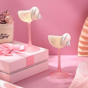 Verre à vin en coquillage marin de qualité supérieure avec un design élégant inspiré de l'océan, cadeaux de déménagement, nouveauté - Product Image 3