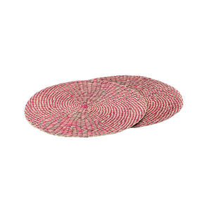 Decorative Seagrass <b>Placemats</b> Round Handcrafted Table Mats Natural Straw Charger Plates for Centerpiece Bases - Product Image 2