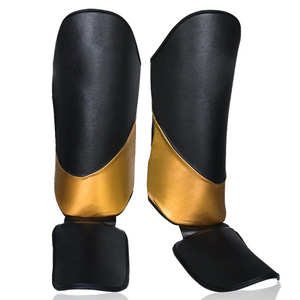 Wholesale <b>Cheap</b> Price Shin <b>Pads</b> High Quality Boxing Training Wear Leather Material Shin <b>Pads</b> - Product Image 1