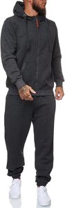 Polyester Spandex Tracksuit <b>Men</b> <b>Slim</b> <b>Fit</b> Zipper Hoodie <b>Joggers</b> Breathable Fabric Custom Heat Transfer Printing - Product Image 2