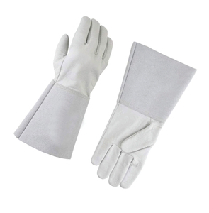 Holy Signs International HSI-0017 Leather Welding <b>Gloves</b> Cotton Liner Straight Thumb Molten Metal Splash Resistant TIG Use - Product Image 5