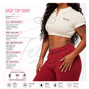 Camiseta de punto informal para mujer, ajuste ceñido, largo regular, proveedor de ropa urbana personalizada, camisetas en oferta, algodón transpirable - Product Image 5