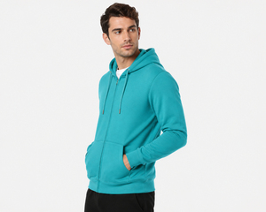 Sweat à capuche zippé décontracté pour homme, offrant un confort moderne, une douceur respirante et une polyvalence élégante pour un style décontracté au quotidien. - Product Image 3