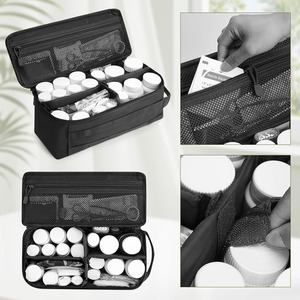 Bolsa de medicamentos duradera con organizador impermeable para emergencias, para accesorios de primeros auxilios, camping, senderismo y viajes, en venta. - Product Image 3