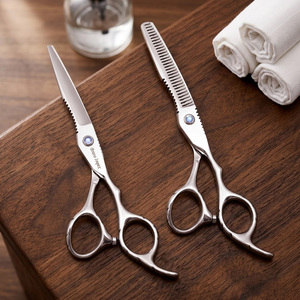 Professional Stainless Steel Hair Cutting Scissors <b>Barber</b> Shears For Salon Hairdresser Styling Experts Tool Kit <b>Set</b> 6-Inch - Product Image 1