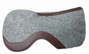 Tapis de selle polyvalent en cuir de vachette pour l'équitation western avec extérieur en coton, doublure en feutre non tissé et garniture marron pour l'équitation - Product Image 2