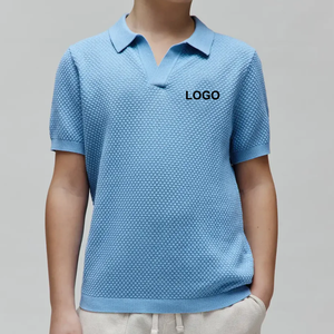 Chemise polo d'uniforme scolaire en jersey piqué noir pour enfants avec bordure blanche contrastante - Product Image 4