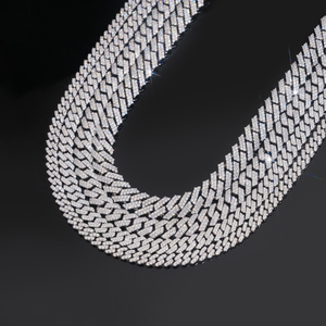 Collar de Cadena con Moissanita Redonda Certificada GRA, Plata de Ley 92.5% Chapada en Oro Rosa, Joyería Clásica Unisex para Regalo de Fiesta - Product Image 4