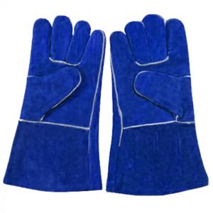 Cowhide Split Leather Welders Gloves ANSI 1 <b>Fire</b>-Resistant Spark Protective Construction for Industrial Welding Hand Protection - Product Image 2