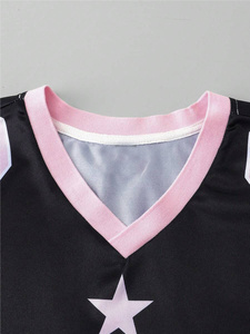 เสื้อฟุตบอลอเมริกันแบบตาข่ายสีดำ ขาว ชมพู สำหรับทุกเพศ ผลิตตามสั่ง ราคาขายส่ง RTS ระบายอากาศได้ดี รุ่น AS-AF-608 - Product Image 4