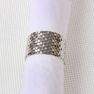 Porte-serviettes en métal doré et argenté, design circulaire, décoration de table de luxe pour dîner, mariage, hôtel, banquet, vente en gros - Product Image 2