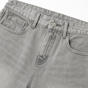Shorts en jean personnalisés pour hommes, style baggy surdimensionné, streetwear, fabricant OEM ODM - Product Image 6