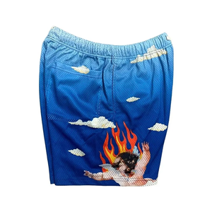 Shorts de sport en maille pour hommes, exportation premium, légers, respirants, bas de tenue athlétique, taille élastique, personnalisation de la marque, plusieurs options - Product Image 3