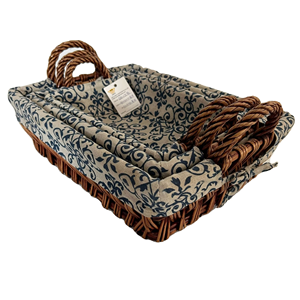 Panier de rangement en rotin tissé à la main, panier de rangement pour collations et fruits avec poignée - Product Image 4