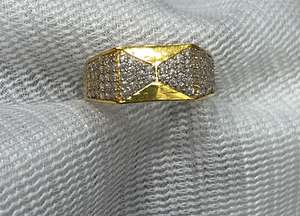 Anillo de Sello de Lujo Dorado para Hombre, con Circonita Cúbica Cuadrada Iced Out, Joyería Hip Hop, Anillo de Dedo de Boda con Diamantes CZ para Hombre - Product Image 2