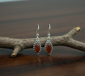 Boucles d'oreilles pendantes en argent sterling 925 pur, plaquées or rose et or jaune, faites à la main, style bohème vintage, cadeau pour elle - Product Image 4