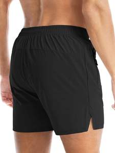Shorts de sport pour homme personnalisés, séchage rapide, poche sécurisée pour téléphone, légers, respirants, pour la course à pied, l'entraînement, en polyester, taille élastique - Product Image 2