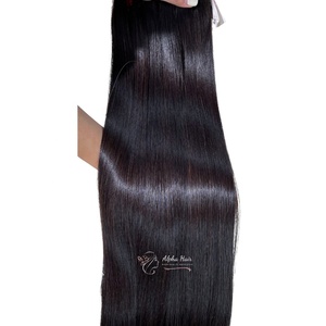 Extensiones de cabello humano alineadas con cutícula recta de hueso de alta calidad vietnamita de lujo pelucas de encaje Frontal de doble dibujado en Affordab - Product Image 4